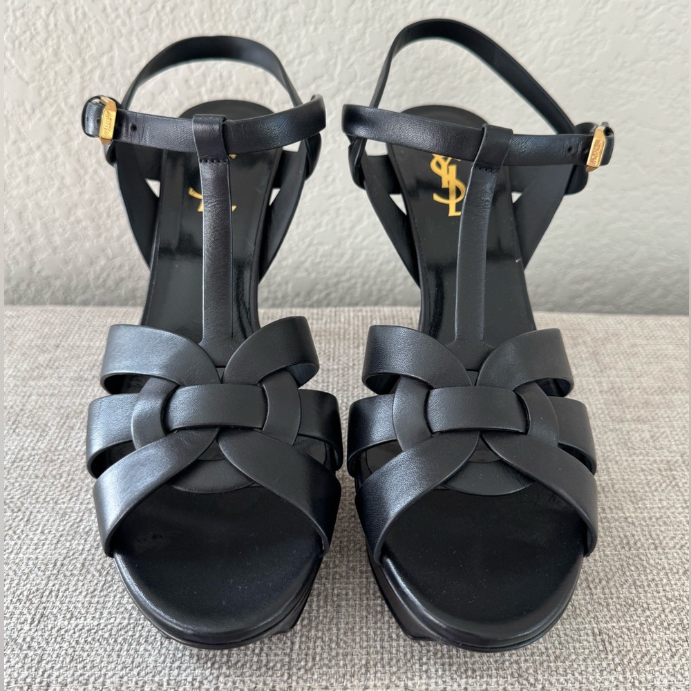 Saint Laurent Tribute Lether Platform Sandals